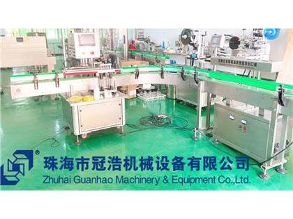 旋蓋機，鋁箔封口機，貼標機，噴碼機，整套生產線已完成生產送貨至客戶公司